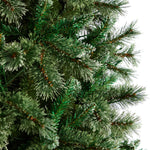 Nearly Natural 10-ft Wisconsin Slim Snow Tip Pine Artificial Christmas Tree with 1050 Clear LED Lights (T3051)