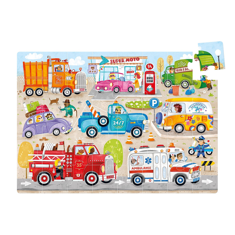 Banana Panda Moto Jumbo Cars 40-Piece Puzzle (BPN49347)