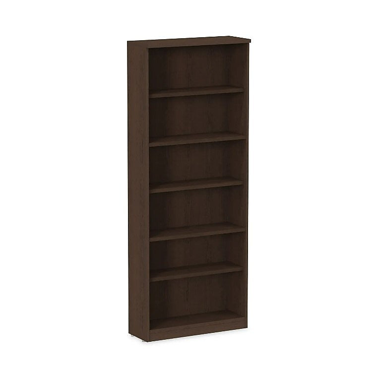 Alera Valencia Series Bookcase, Six-Shelf, 31 3/4w X 14d X 80 3/8h, Espresso (ALEVA638232ES)