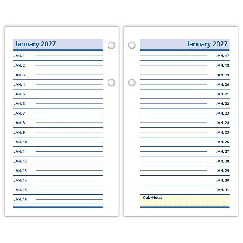 2026 AT-A-GLANCE QuickNotes 6" x 3.5" Daily Calendar Refill Pages, Multicolored (E517-50-26)