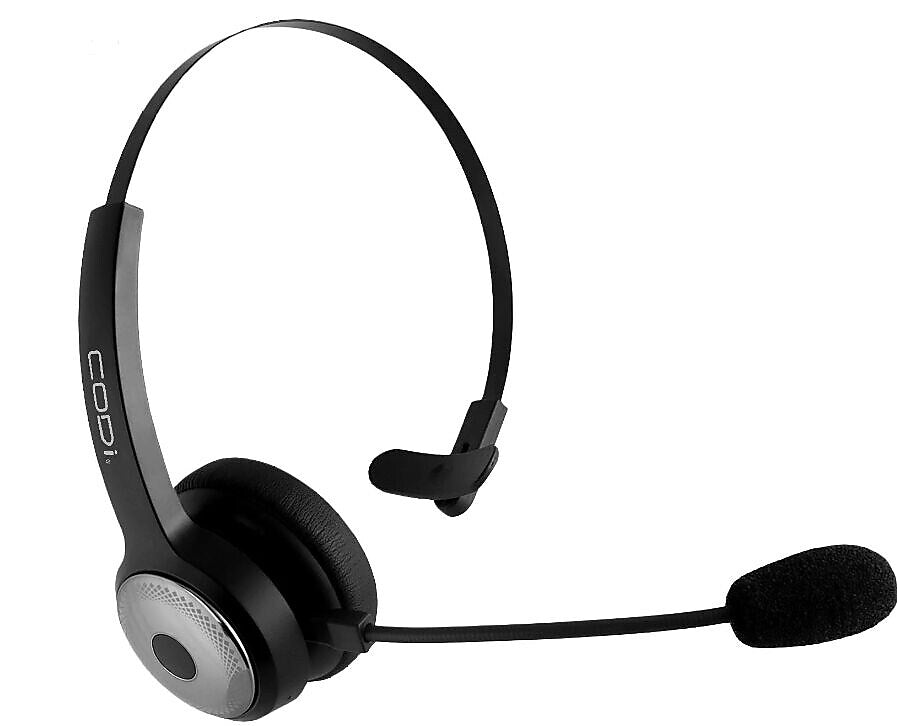 CODi Claro Wireless Headset w/ Integrated AI-Powered ENC Microphone, Black (A04616)
