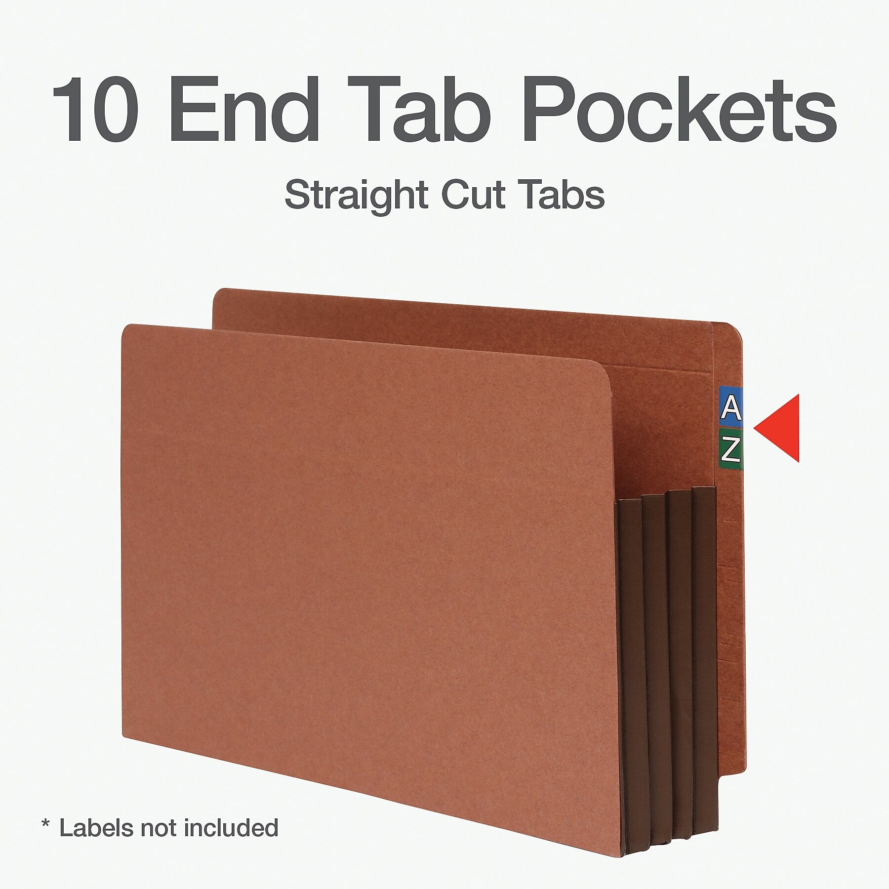 Pendaflex File Pocket, 3 1/2" Expansion, Legal Size, Brown, 10/Box (1007049)
