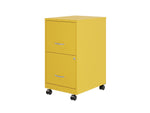 Space Solutions SOHO Smart File 2-Drawer Mobile Vertical File Cabinet, Letter Size, Lockable, Goldfinch (25276)