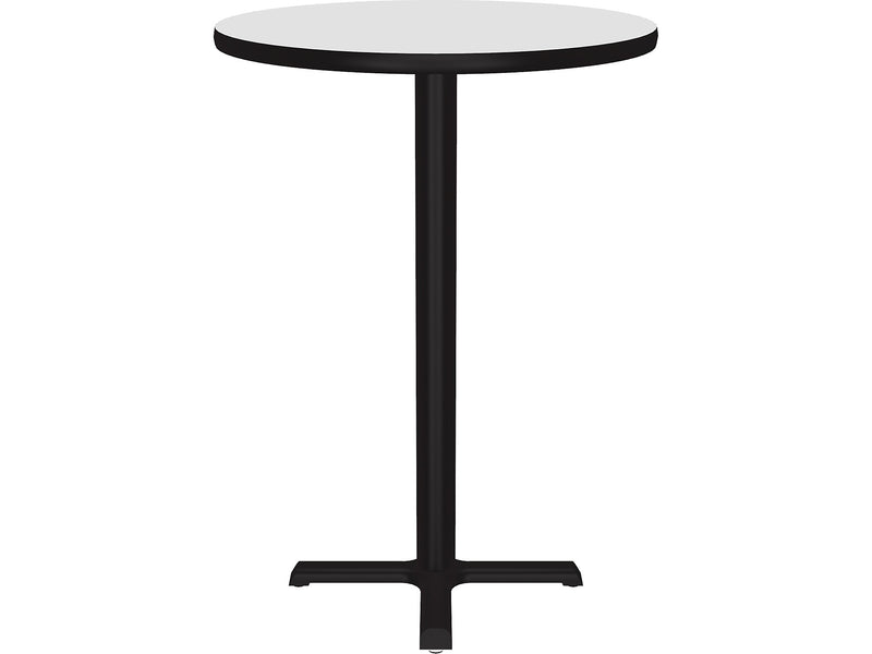 Correll 24" Round Dry-Erase Markerboard Cafe Table, Frosty White/Black (BXB24DER-80)