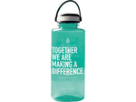 Baudville Drink it Up! "Making a Difference" Plastic Water Bottle, 36 oz., Green, 2/Pack (1396376P231)