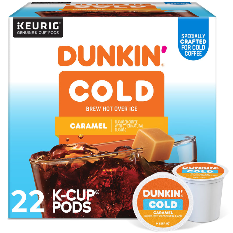 Dunkin' Cold Caramel Iced Coffee Keurig® K-Cup® Pods, Medium Dark Roast, 22/Box (5000375314)