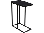 Household Essentials Jamestown 10.25"W x 17.75"D Laminate End Table, Black Oak/Black (8113-1)