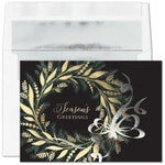 "Circle of Greetings" Holiday Card w/ Silver Lined White Envelope, 50/BX