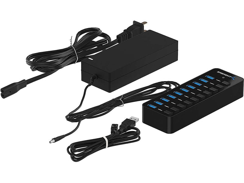 Sabrent 10-Port USB 3.0 Hub, Black (HB-BU10)
