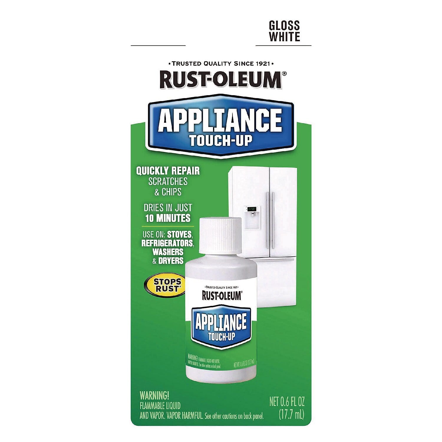 Rust-Oleum Specialty Gloss White Appliance Epoxy Touch, Gloss White, 0.6 oz., 6/Carton (203000)