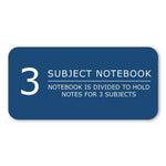 Roaring Spring Genesis 3-Subject Notebook, 9" x 11", College Ruled, 150 Sheets, Assorted Colors, 12 Books/Carton (13114CS)
