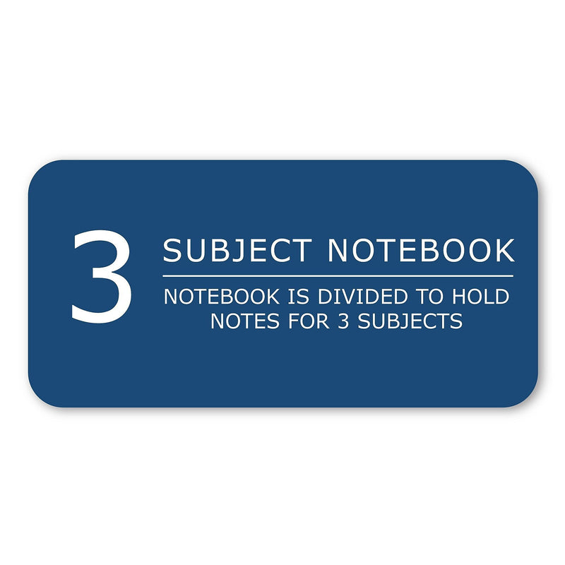 Roaring Spring Genesis 3-Subject Notebook, 9" x 11", College Ruled, 150 Sheets, Assorted Colors, 12 Books/Carton (13114CS)