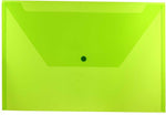 JAM Paper Premium Plastic Document File, 1 Pocket, Legal, Lime Green, 3/Pack (219S0lix3)