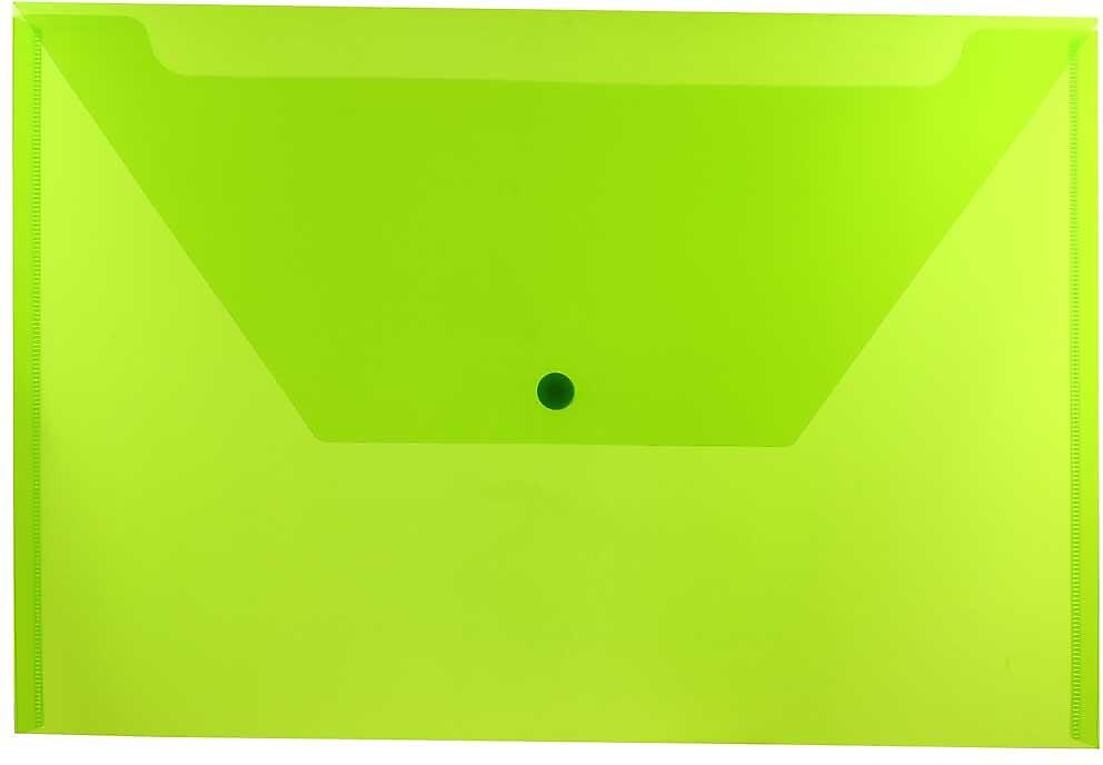 JAM Paper Premium Plastic Document File, 1 Pocket, Legal, Lime Green, 3/Pack (219S0lix3)