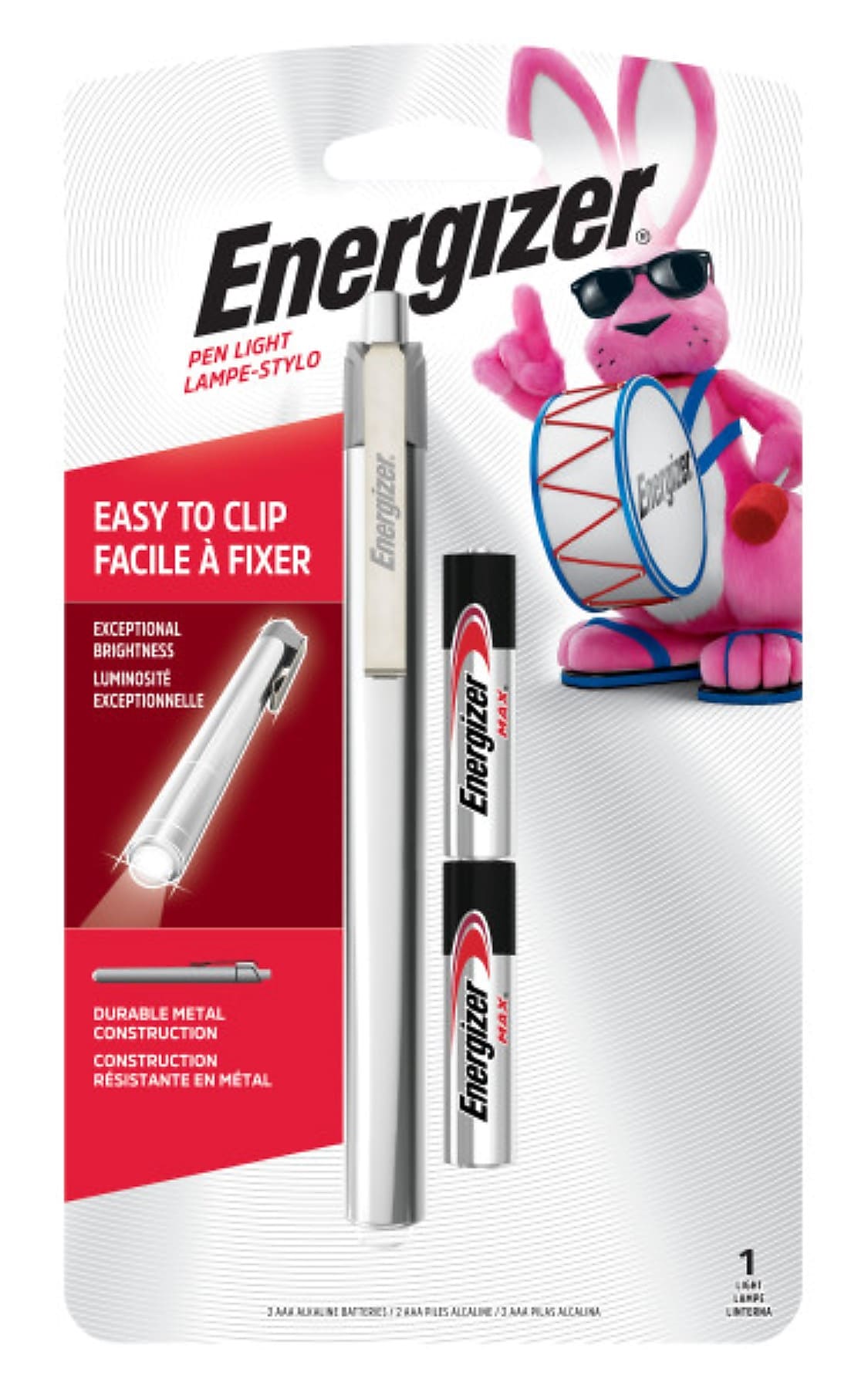 Energizer 5.72" LED Penlight, Silver (PLED23AEH)