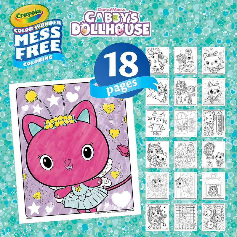 Crayola Color Wonder: Gabby's Dollhouse Coloring Book, 18 Pages, 2 Sets/Bundle (BIN752835-2)