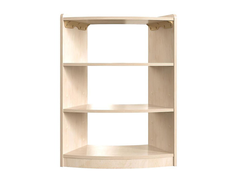 Flash Furniture Bright Beginnings 3-Section Open Corner Storage Unit, 31.5"H x 24"W x 11.75"D, Brown (MK-KE24077-GG)