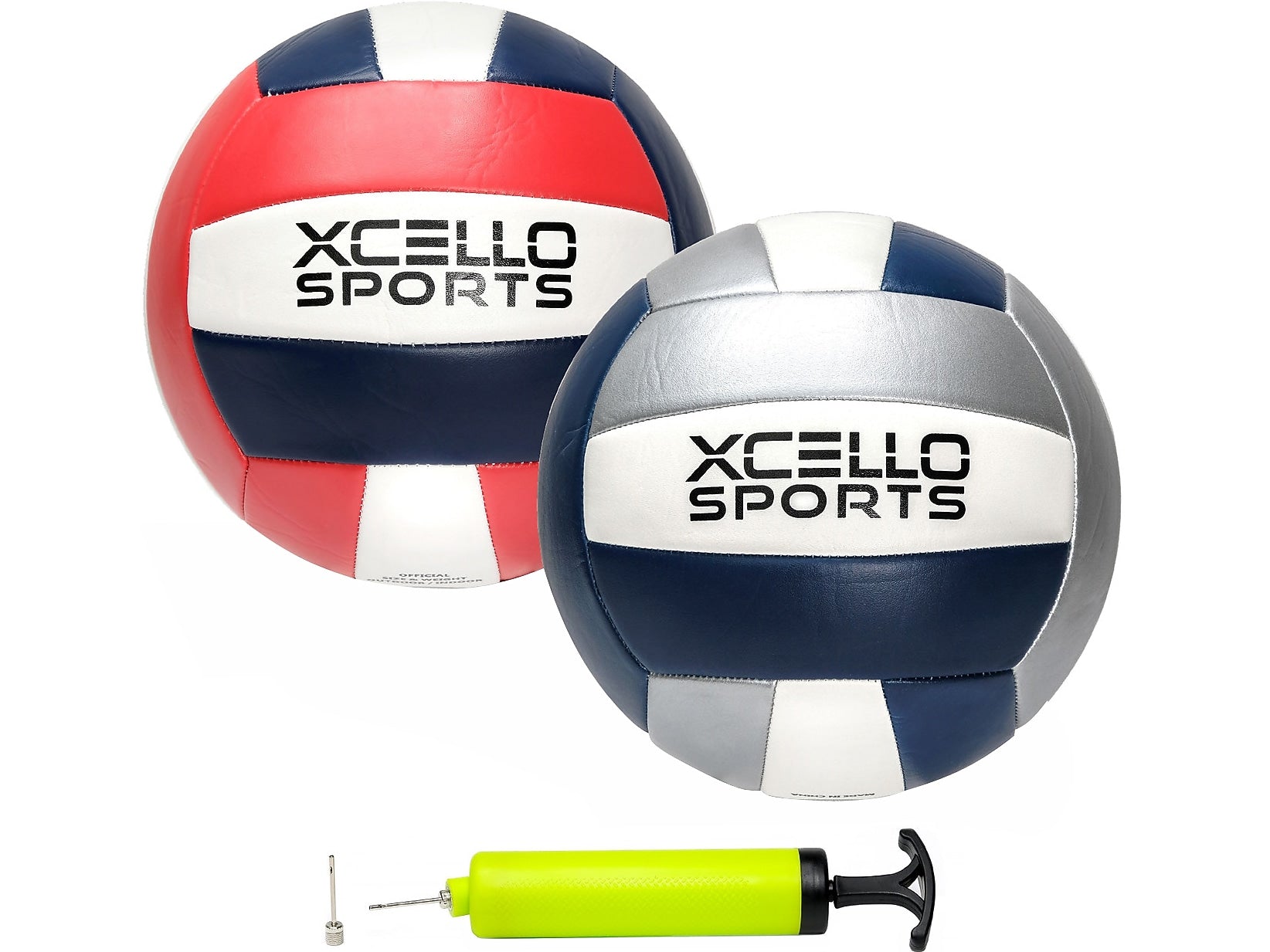 Xcello Sports Volleyballs, Assorted Colors, 2/Pack (XS-VB-2-ASST-2)