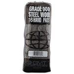 Global Material Steel Wool Hand Pad; #000 , X-Fine , 12 sleeves per case