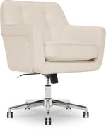 Serta Style Ashland Bonded Leather Swivel Computer and Desk Chair, Cream (47140F)