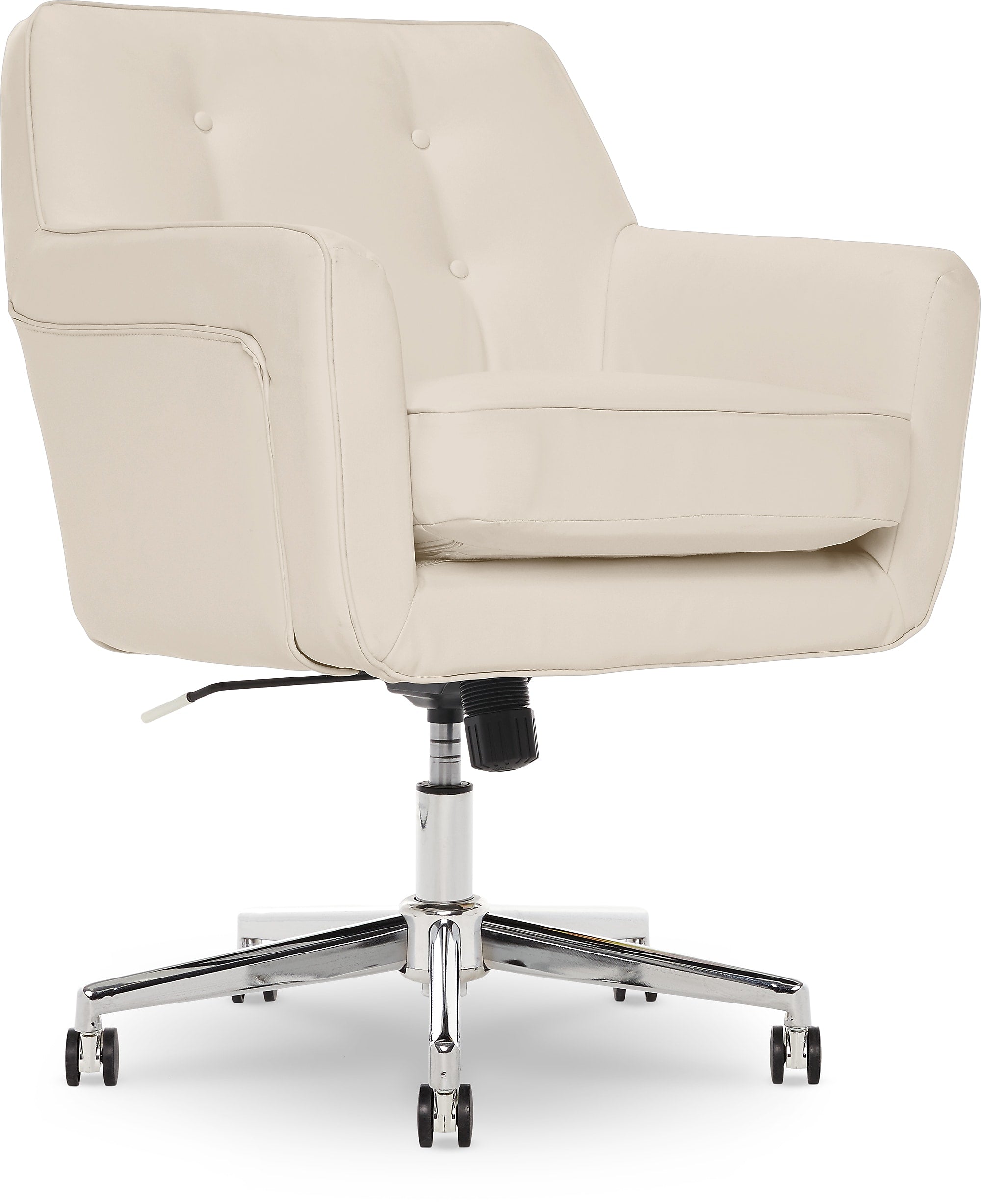 Serta Style Ashland Bonded Leather Swivel Computer and Desk Chair, Cream (47140F)