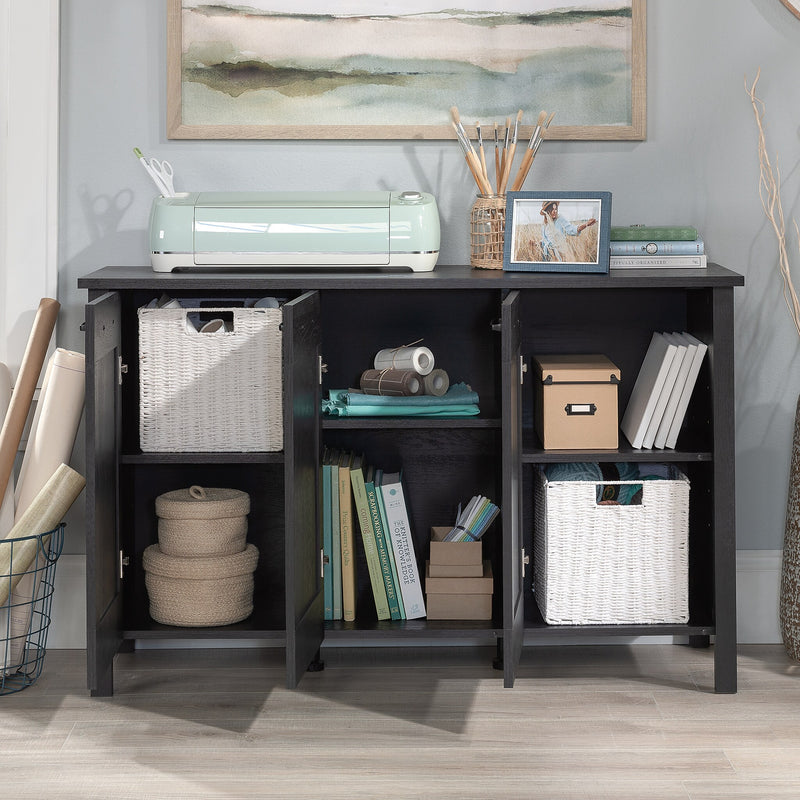Sauder Select 30"H Storage Cabinet with 4 Shelves, Raven Oak (433978)