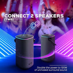 Treblab Wireless Bluetooth Speaker, Waterproof, Black (HD-FORCE)