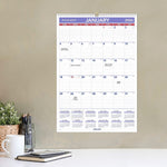 2026 AT-A-GLANCE 15.5" x 22.75" Monthly Wall Calendar, White/Purple (PM3-28-26)