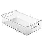 iDESIGN Medium Stackable Plastic Storage Bin, Clear, 2/Pack (03062W)