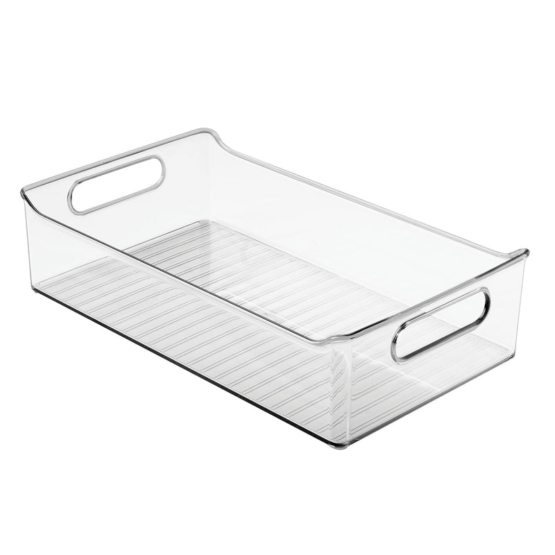 iDESIGN Medium Stackable Plastic Storage Bin, Clear, 2/Pack (03062W)
