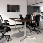 Bush Business Furniture 72"W x 36"D Boat Shaped Conference Table, Black Walnut (99TBM72BWSVK)