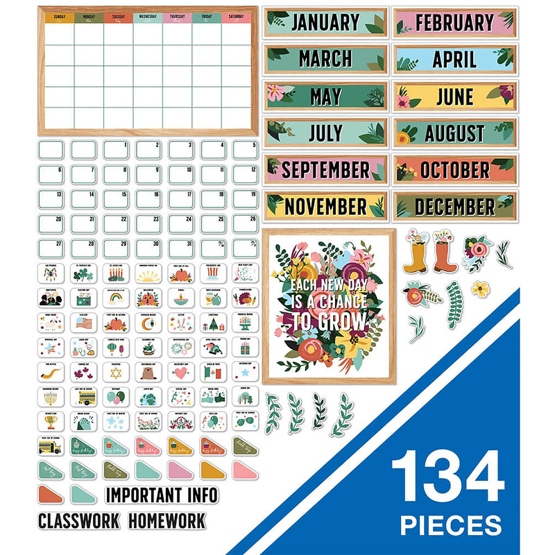 Carson Dellosa Education Grow Together Calendar Bulletin Board Set, 2 Sets/Bundle (CD-110565-2)
