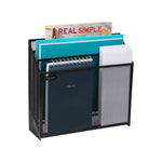 Mind Reader Metal Vertical Desktop Organizer Letter Tray, Black (LETDIV-BLK)