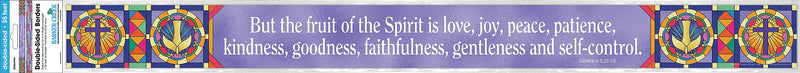 Barker Creek Double-Sided Border with Scripture, 35" x 3", Fruit of the Spirit, 12/Pack (LL966)