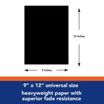 Tru-Ray 9" x 12" Construction Paper, Black, 50 Sheets/Pack, 5 Packs/Bundle (PAC103029-5)