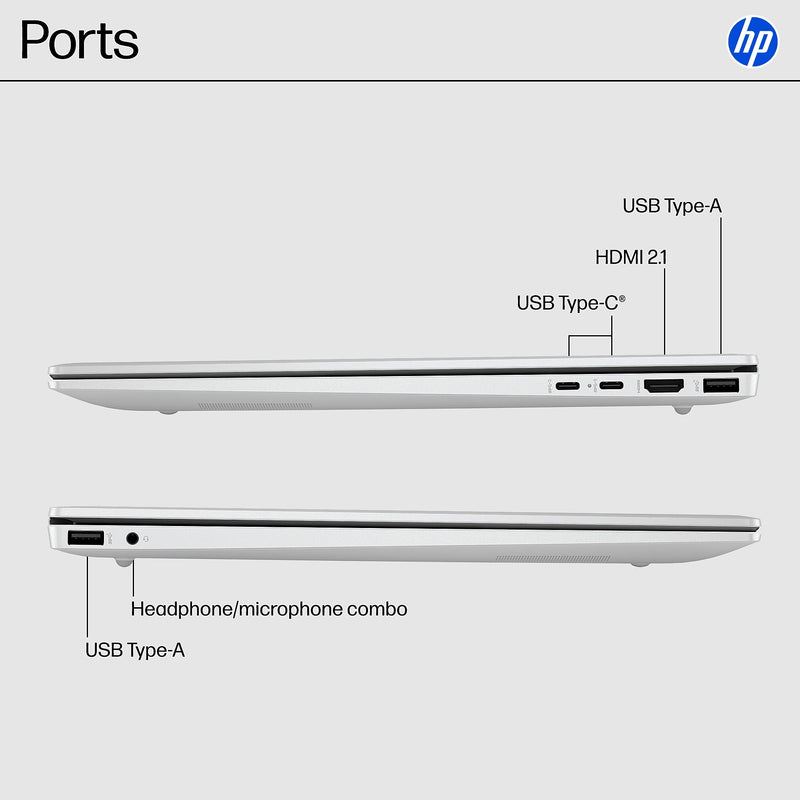 HP OmniBook 5 16" 2K Laptop, Copilot+ PC, AMD Ryzen AI 7 350, 16GB RAM, 1TB SSD, +16.75 Hour Battery, Windows 11 Home
