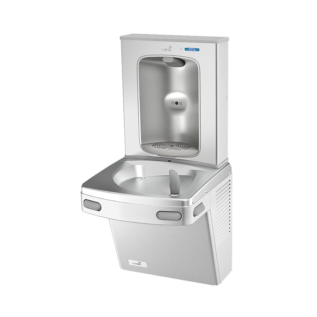Oasis Versacooler II Single Drinking Fountain, Refrigerated 8 GPH, with Stainless Steel Electronic Bottle Filler (507028)