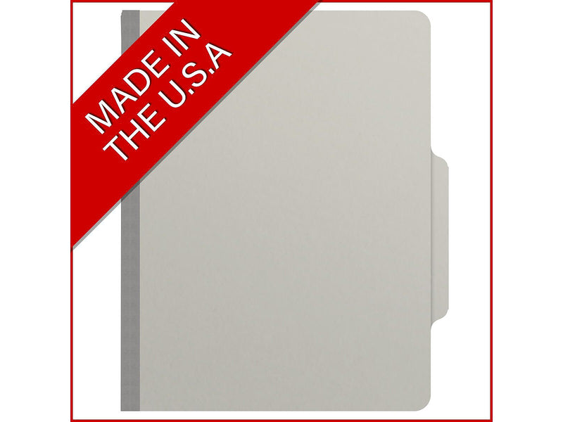 Medical Arts Press Pressboard Classification Folder, 2" Expansion, Letter Size, Gray, 25/Box (DV-T42-02-3GRY)