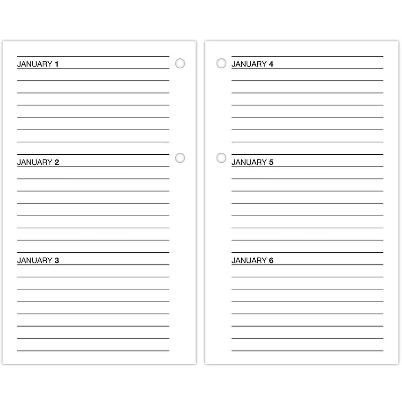 2026 AT-A-GLANCE 6" x 3.5" Daily Calendar Refill Pages, White/Black (E717T-50-26)