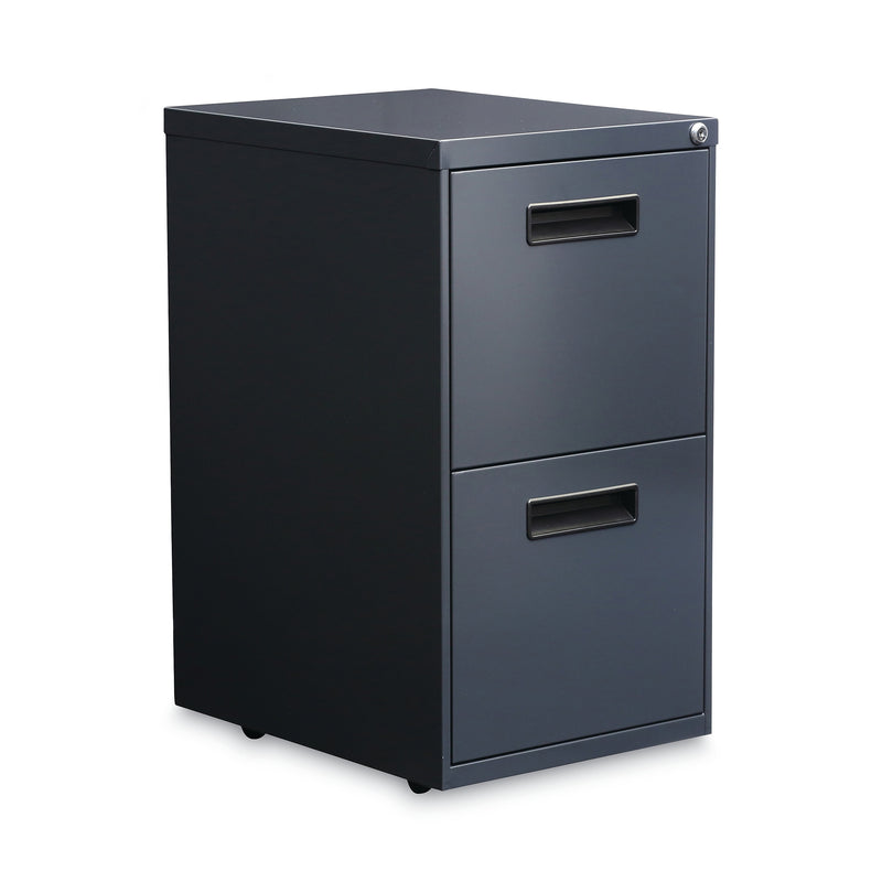 Alera 2-Drawer Mobile Vertical File Cabinet, Letter/Legal Size, Lockable, 28.25"H x 15.88"W x 19.75"D, Charcoal (ALEPAFFCH)