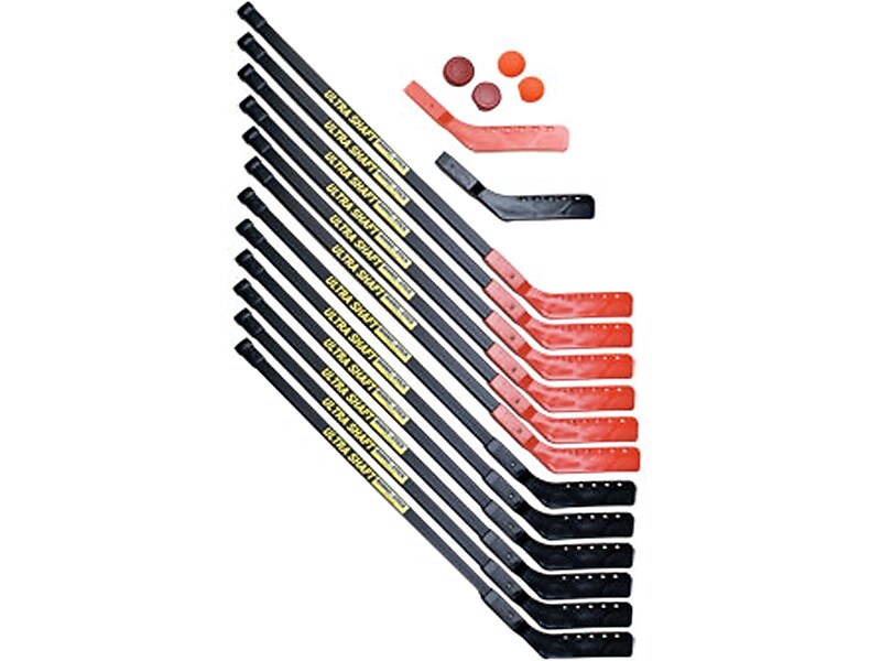 Champion Sports Ultra Shaft Hockey Set, Red/Black (US42SET)