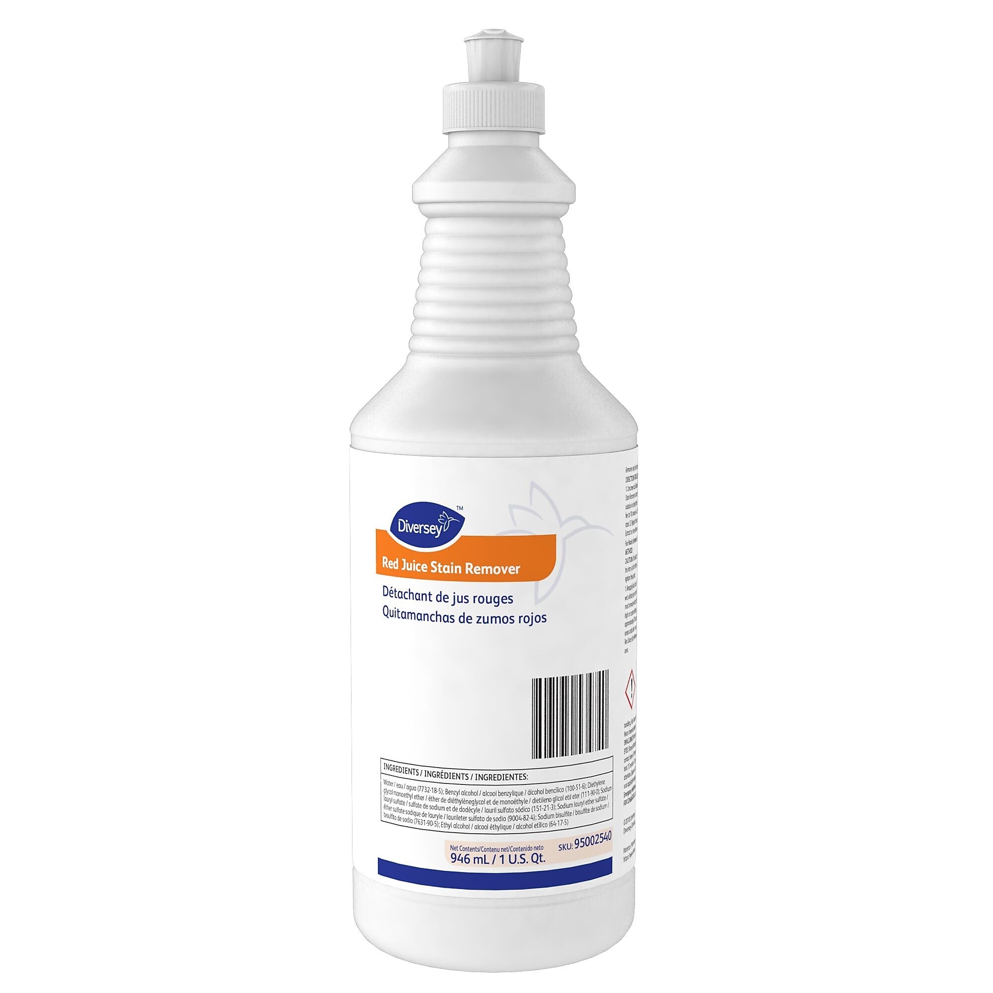Diversey Red Juice Stain Remover, Mild Scent, 32 Oz., 6/Carton (95002540)