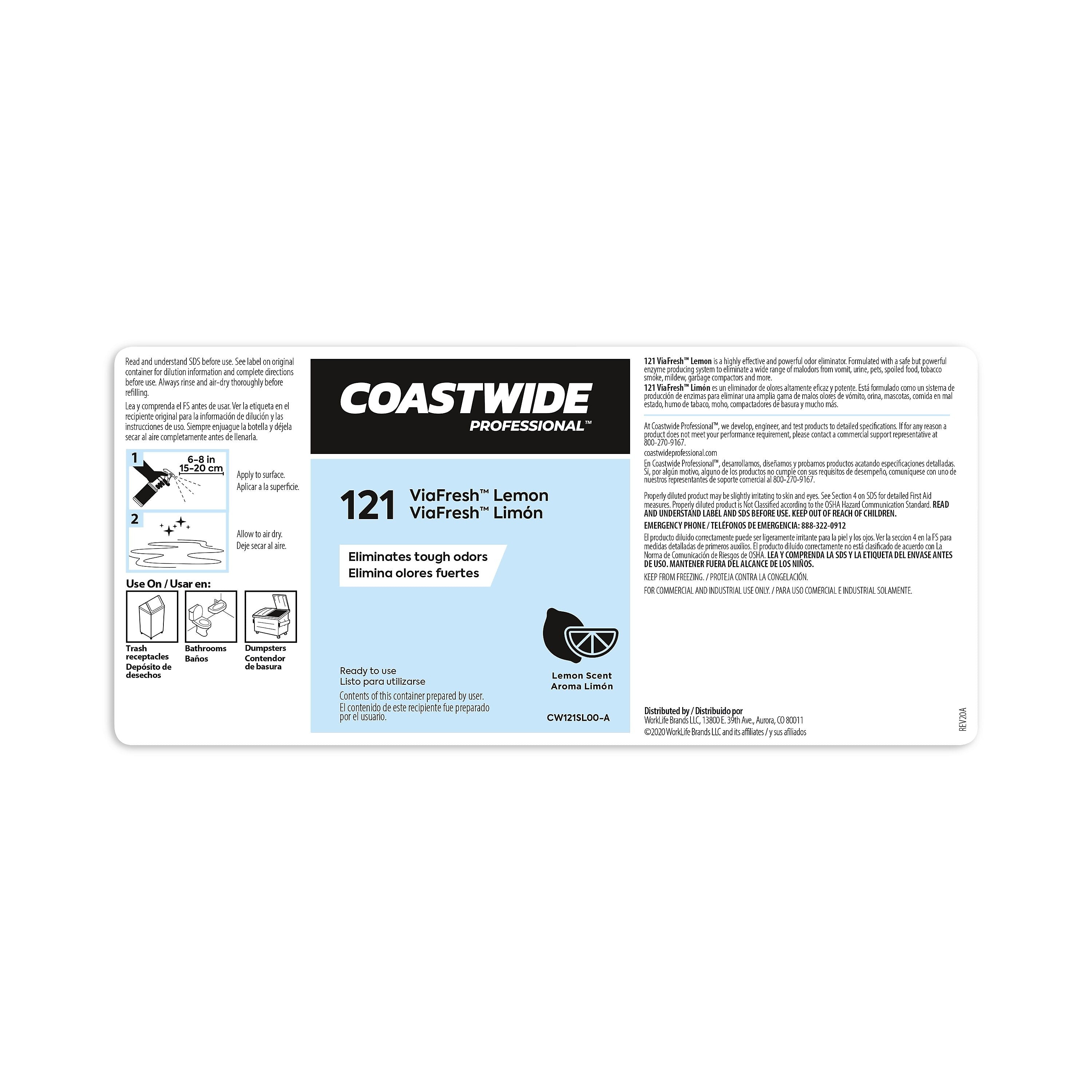 Coastwide Professional™ Secondary Label for ViaFresh Lemon Drop Odor Eliminator (CW7380SL-A)