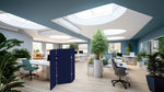 Versare Acoustic Panel, 72"H x 31"W, Marble Gray Fabric (DSAPK631OF04V-1)