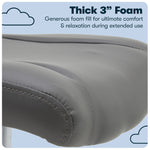 Serta Essentials Armless Ergonomic Bonded Leather/Mesh Swivel Task Chair, Gray (48740A)
