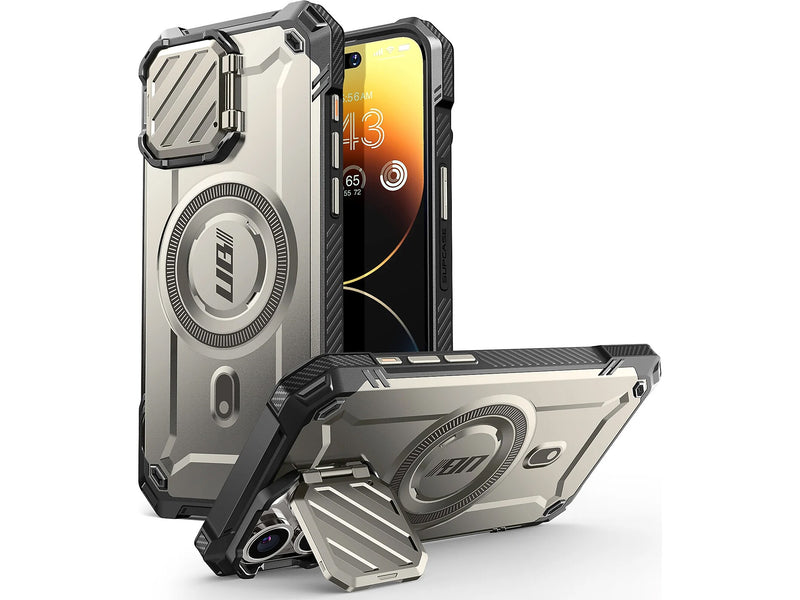 SUPCASE Unicorn Beetle MAG XT Rugged Case for iPhone 15 Pro, Shock-Absorbing, Titan Gray