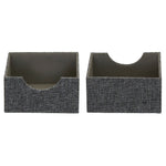 Household Essentials Drawer Organizers, Graphite Linen, 2/Pack (7572-1)