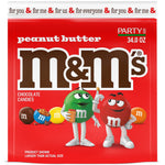 M&M's Party Size Peanut Butter Milk Chocolate Candy Pieces, 34 oz. (MMM55085)