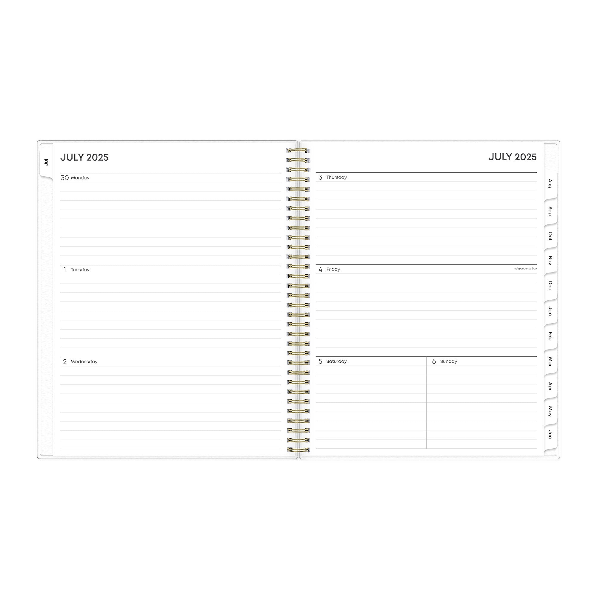 2025-2026 Blue Sky Gemma 8.5" x 11" Academic Year Weekly & Monthly Planner, Plastic Cover, Multicolored (118177-A26)