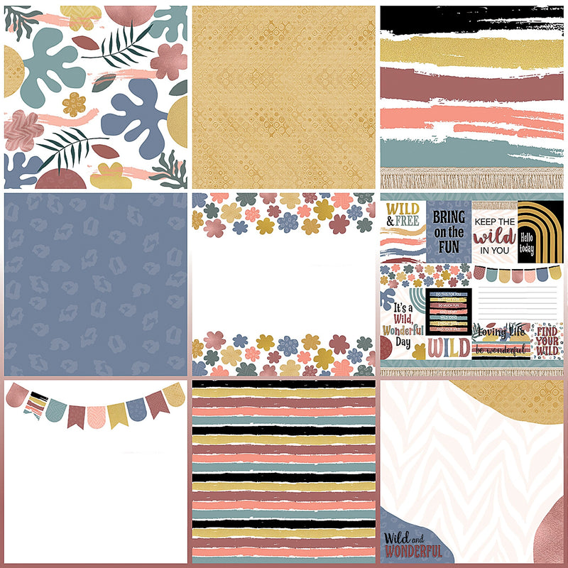 Teacher Created Resources Wonderfully Wild Project Paper, 12" x 12", Assorted Colors, 80 Sheets/Pack (TCR6118)